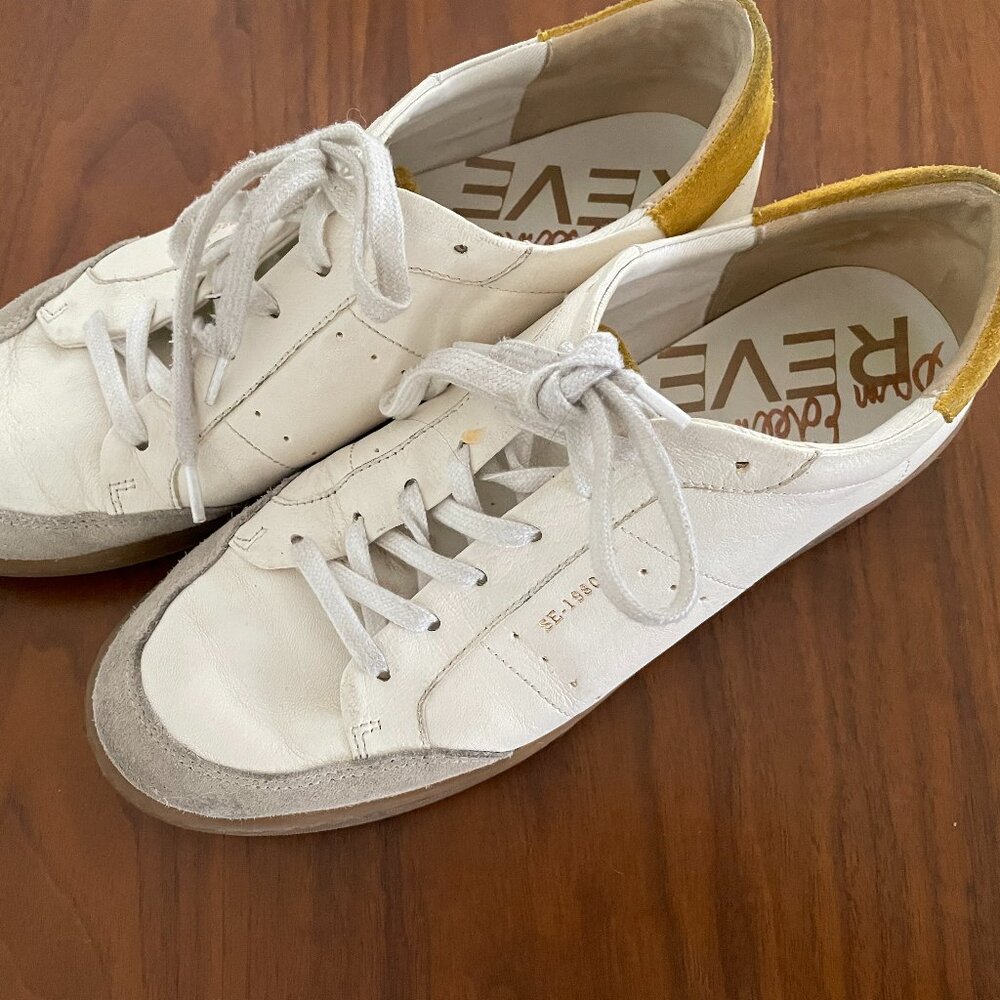 Sam Edelman REVE 9M casual womens shoe (cream/gold)